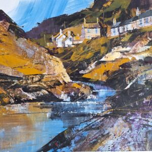 Cottages and Stream to the Sea